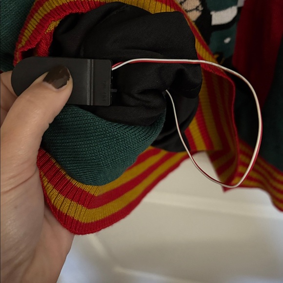 Tipsy Elves A Christmas Story Leg Lamp Red and Green Holiday Crewneck Sweater - Picture 7 of 9